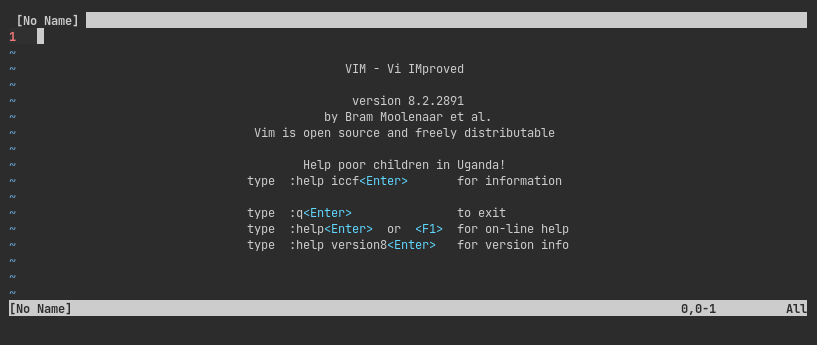 vim-start-screen